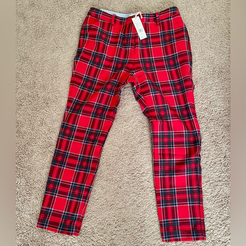 Vineyard Vines womens pants 
Tartan Red Velvet